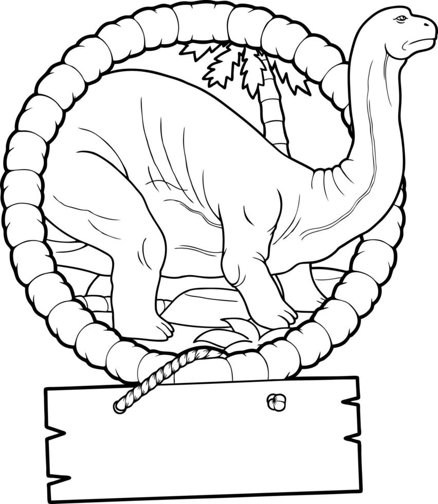 förhistorisk dinosaurie brachiosaurus vektor