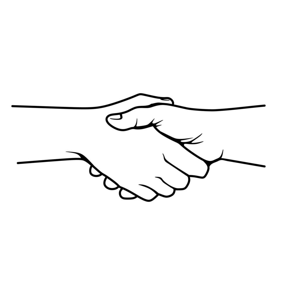 Handshake-Zeichen-Vektor-Logo-Vorlage vektor