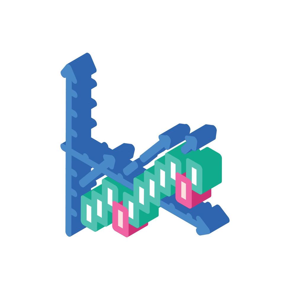 Verbesserung Geschäftsstrategie isometrische Symbolvektorillustration vektor