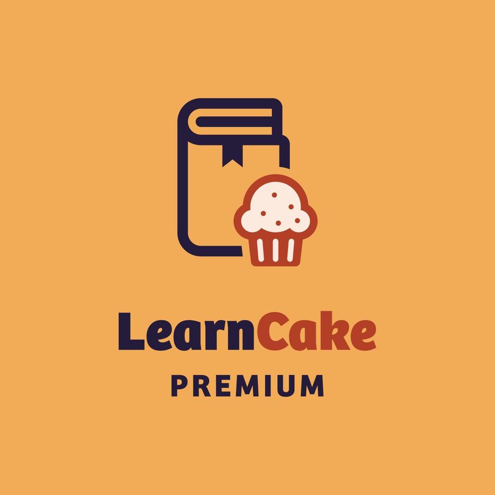 lär dig tårtans logotyp vektor
