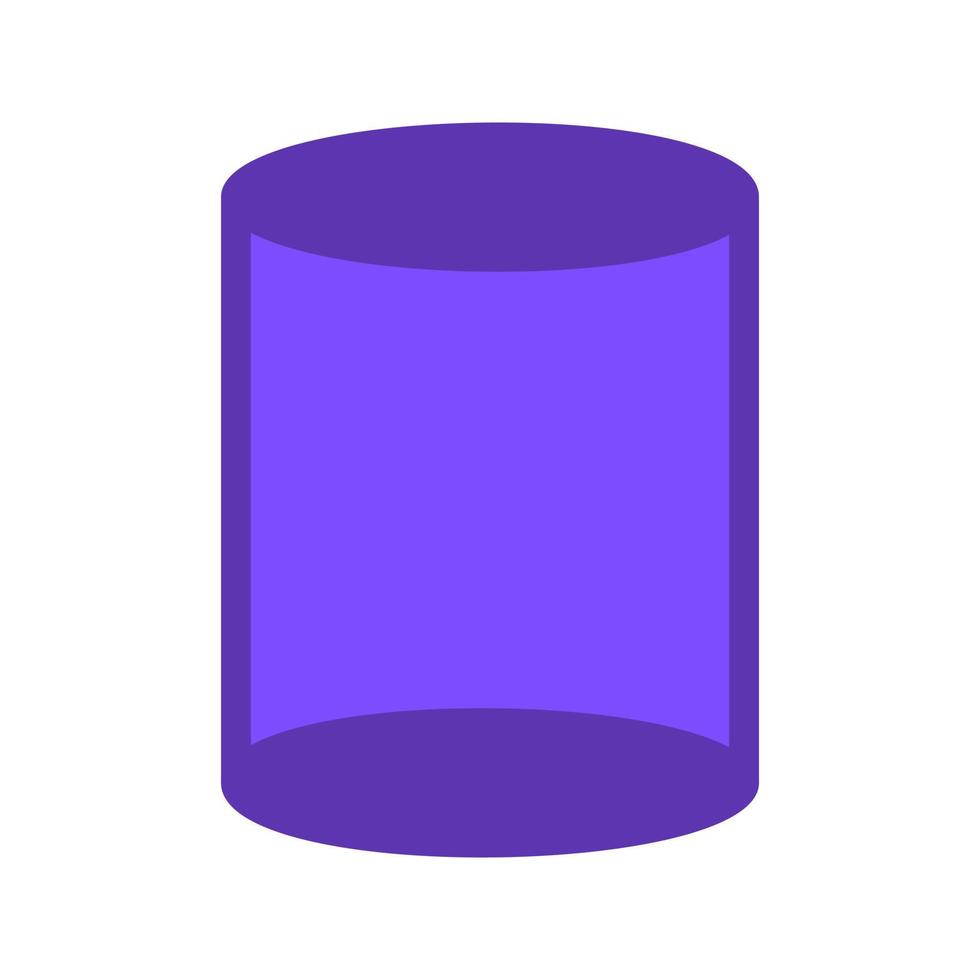 cylinder platt flerfärgad ikon vektor