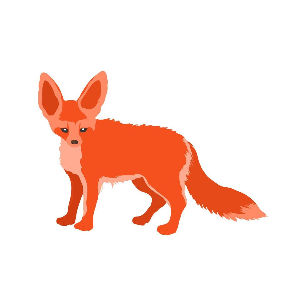 Fuchs flaches mehrfarbiges Symbol vektor