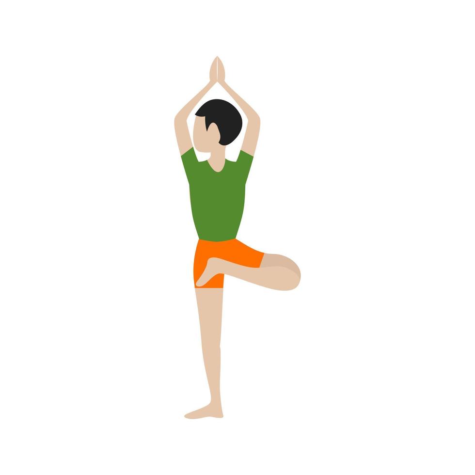 Yoga-Pose iv flaches mehrfarbiges Symbol vektor