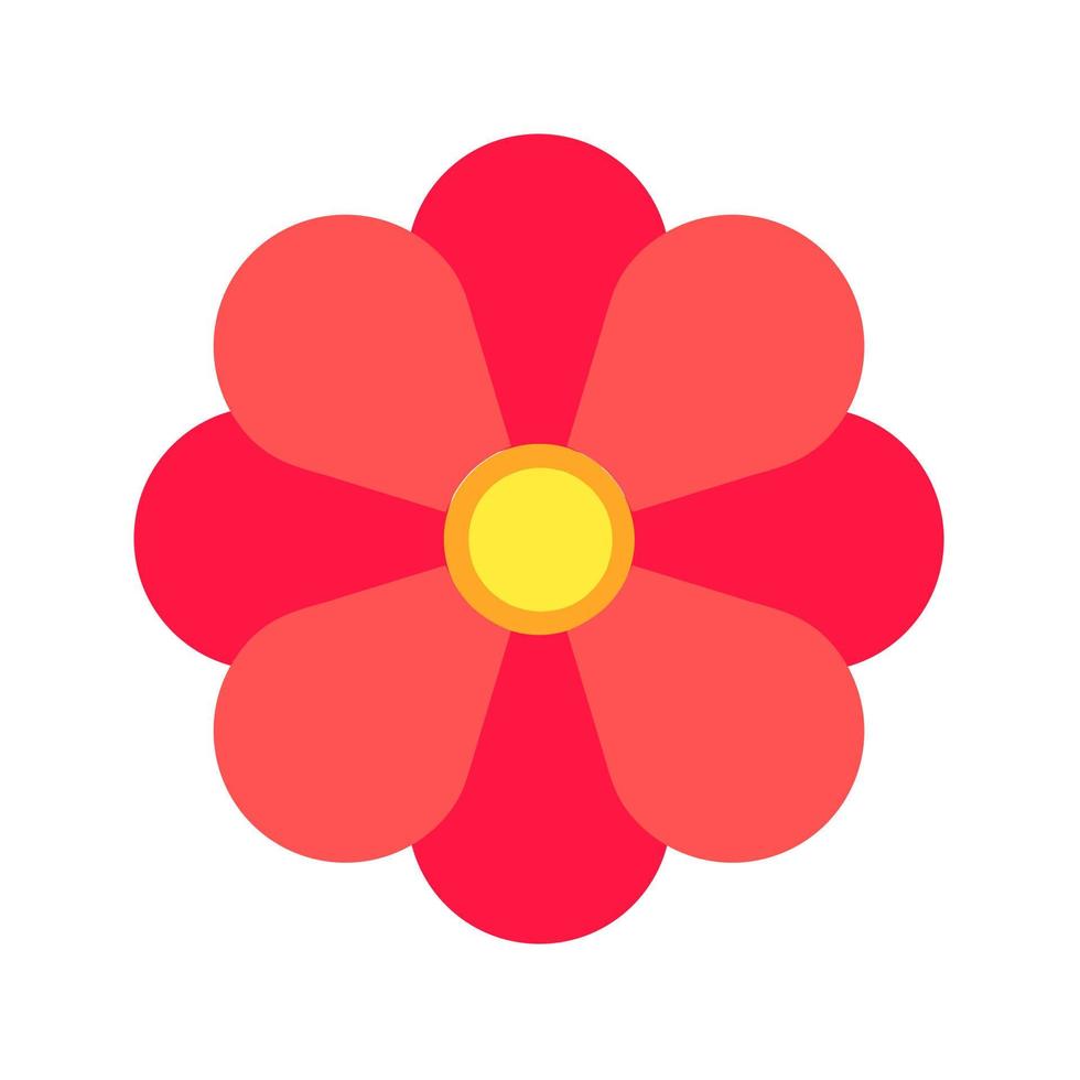 blomma platt flerfärgad ikon vektor
