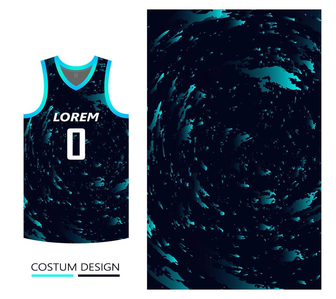 Basketball-Trikot-Muster-Design-Vorlage. dunkelblauer abstrakter Hintergrund für Stoffmuster. Basketball-, Lauf-, Fußball- und Trainingstrikots. Vektor-Illustration vektor