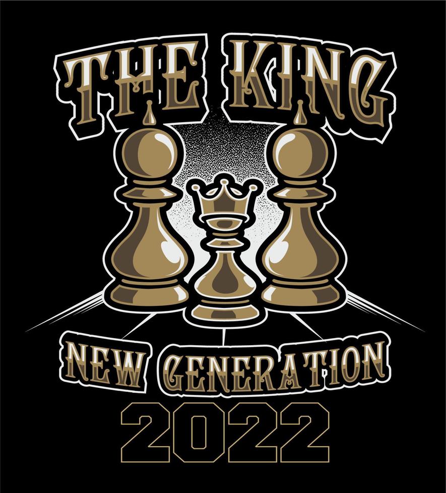 kungen spelar schack vektor