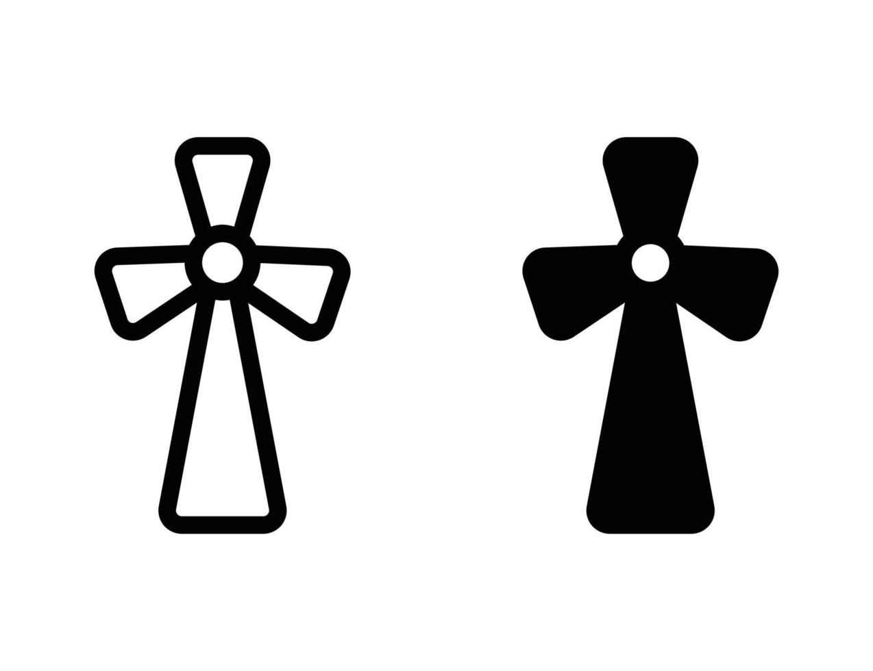 Symbol für Windkraftgenerator. Umrisssymbol und solides Symbol vektor