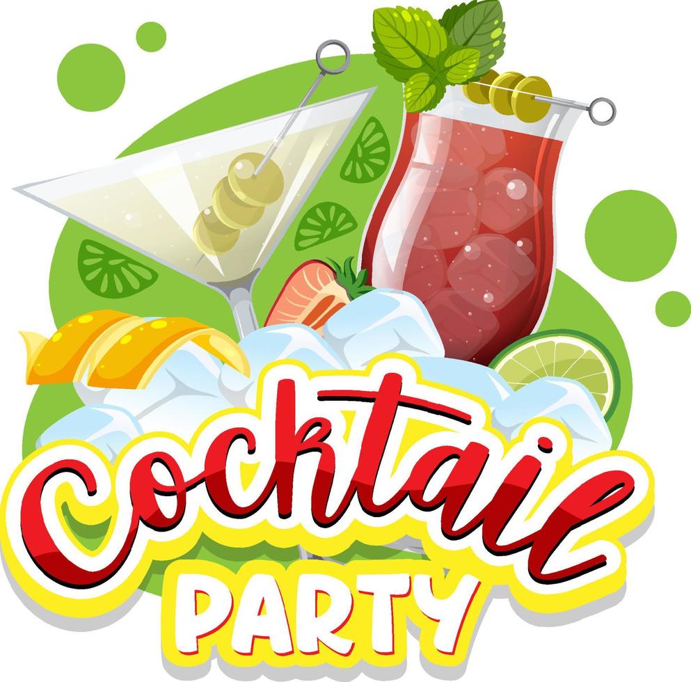 ett cocktailparty banner text vektor