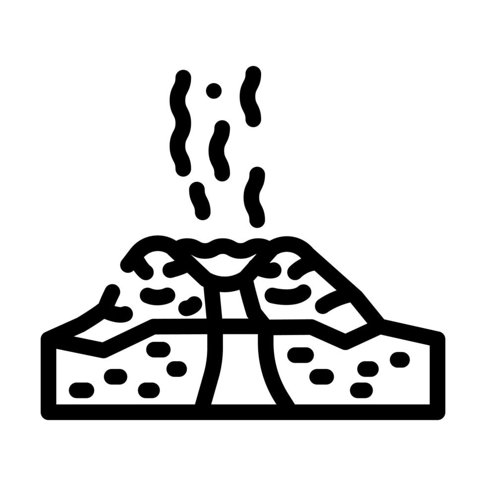 Eistyp Eruptionen Linie Symbol Vektor Illustration