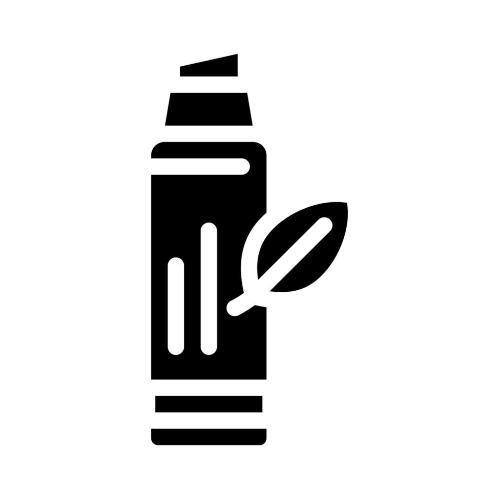 Lippenbalsam-Glyphen-Symbol-Vektor-Illustration vektor