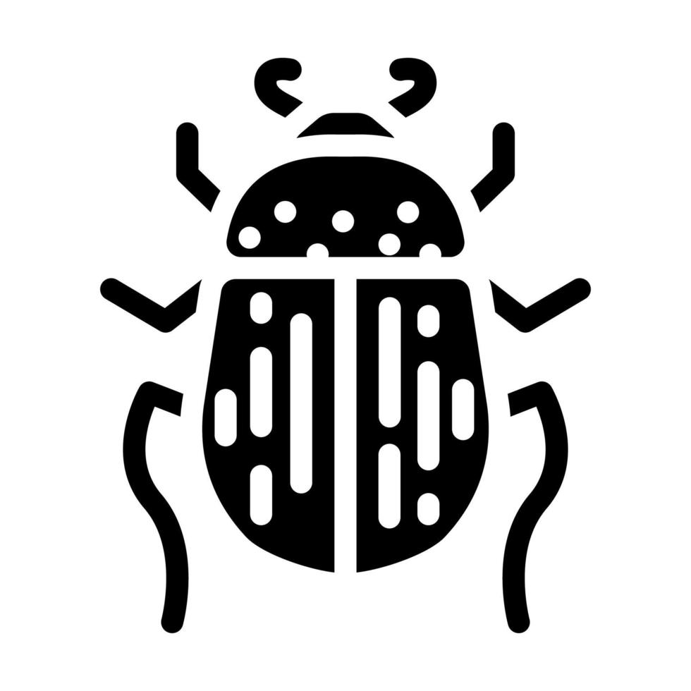Käfer Bug Ägypten Glyph Symbol Vektor Illustration