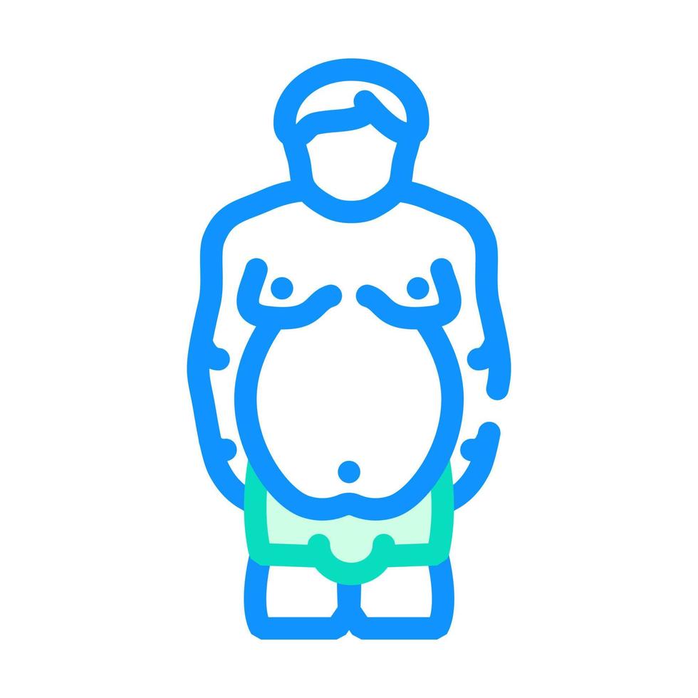 Übergewicht prople Farbsymbol Vektor Illustration