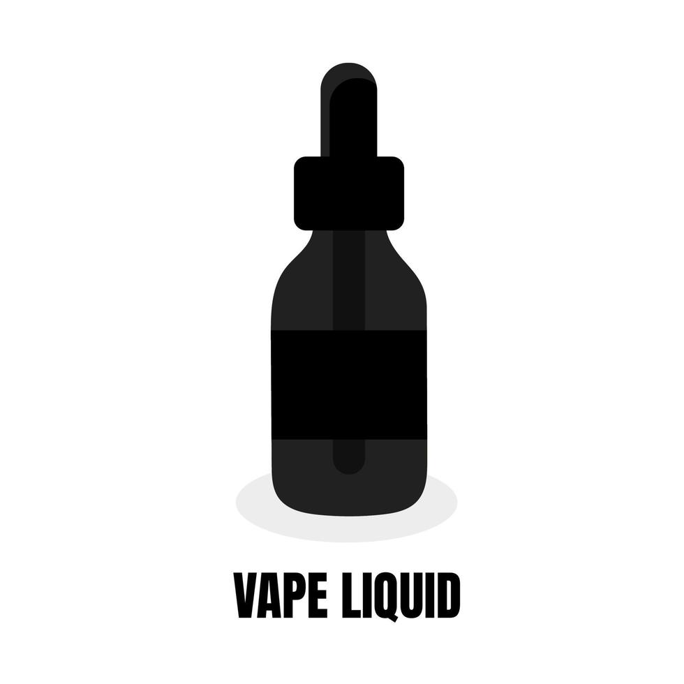 vape flüssigkeitsflasche isolierte elementelemente für dampfbar und vape shop vektor