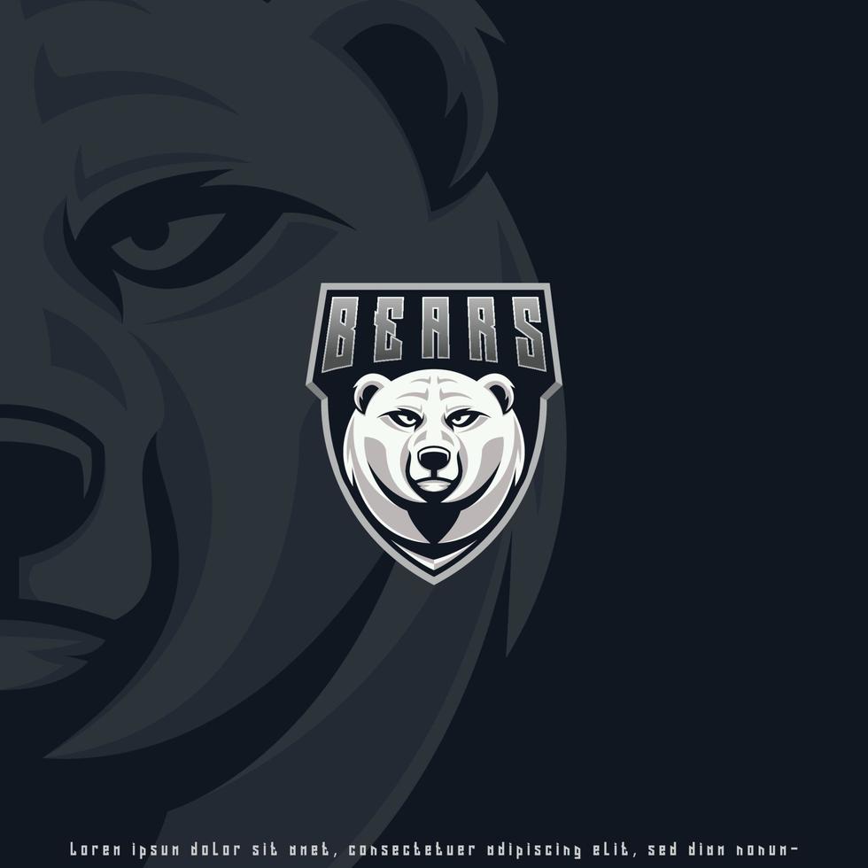 björnar maskot bästa logotyp design bra användning för symbol identitet emblem märke märke med mera vektor