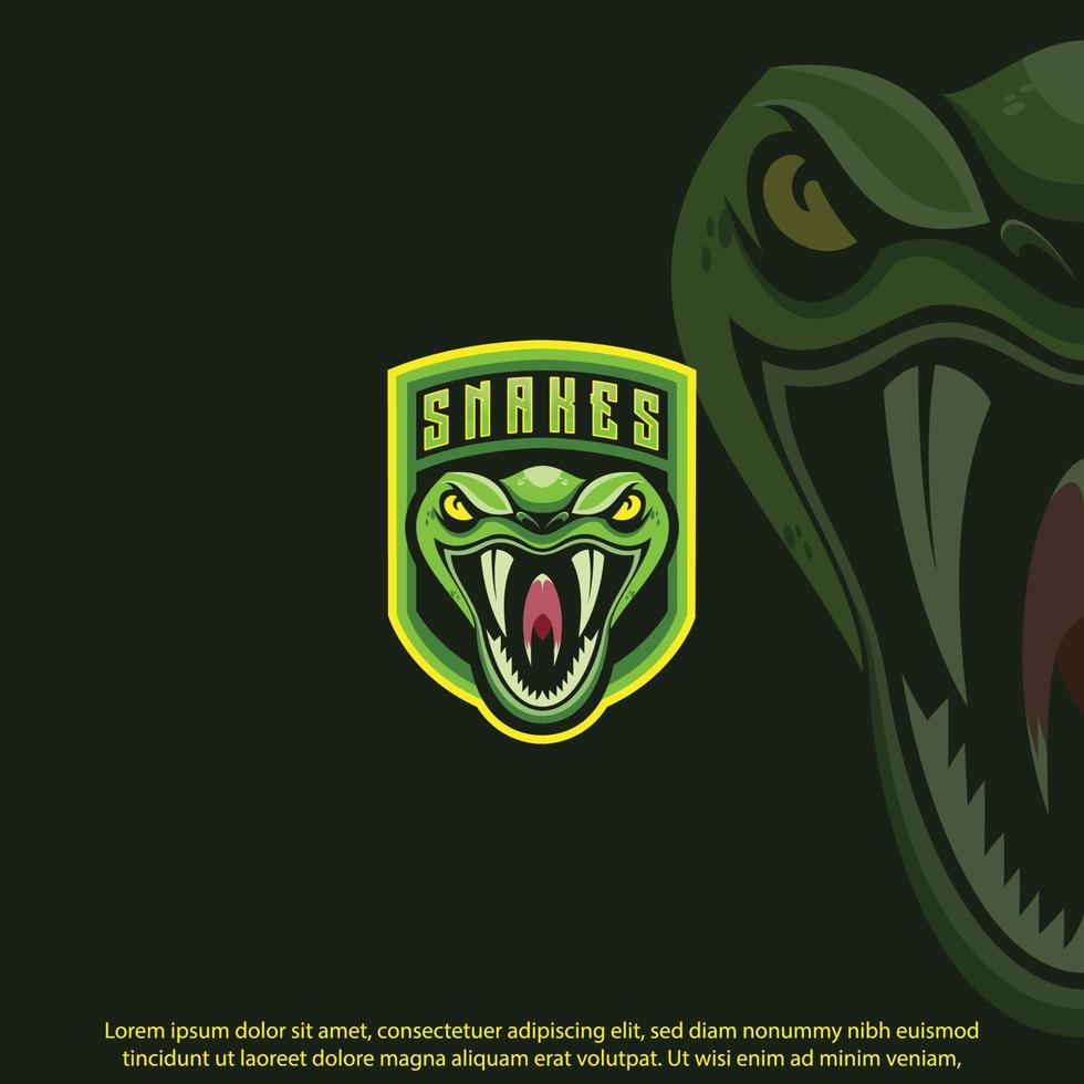 Schlangen-Maskottchen bestes Logo-Design gute Verwendung für Symbol-Identitäts-Emblem-Abzeichen-Marke und mehr vektor