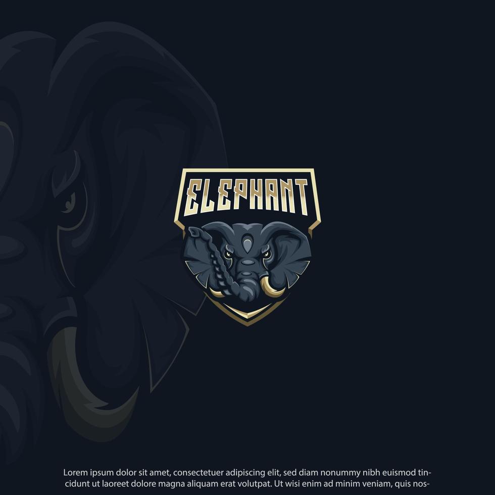 Elefant Maskottchen bestes Logo-Design gute Verwendung für Symbol Identität Emblem Abzeichen und mehr vektor