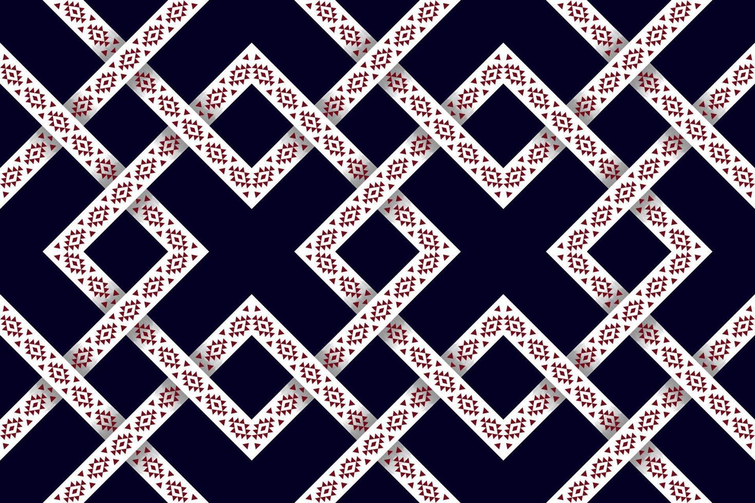 ikat abstraktes geometrisches ethnisches Textildesign mit nahtlosem Muster. aztekischer Stoff Teppich Mandala Ornamente Textildekorationen Tapete. Stammes-Boho-gebürtiger Truthahn-Textil-traditioneller Stickerei-Vektor. vektor