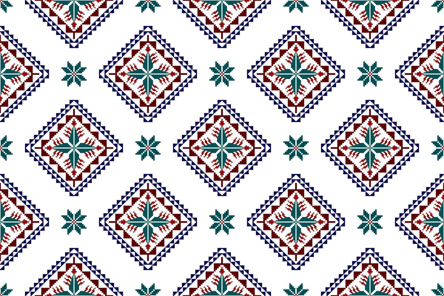 ikat abstrakt geometrisk etnisk textil sömlös mönsterdesign. Aztec tyg matta mandala ornament textil dekorationer tapet. tribal boho infödda kalkon textil traditionell broderi vektor. vektor