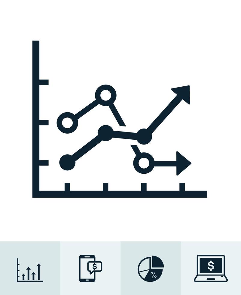 Finanzsymbole mit weißem Hintergrund vektor