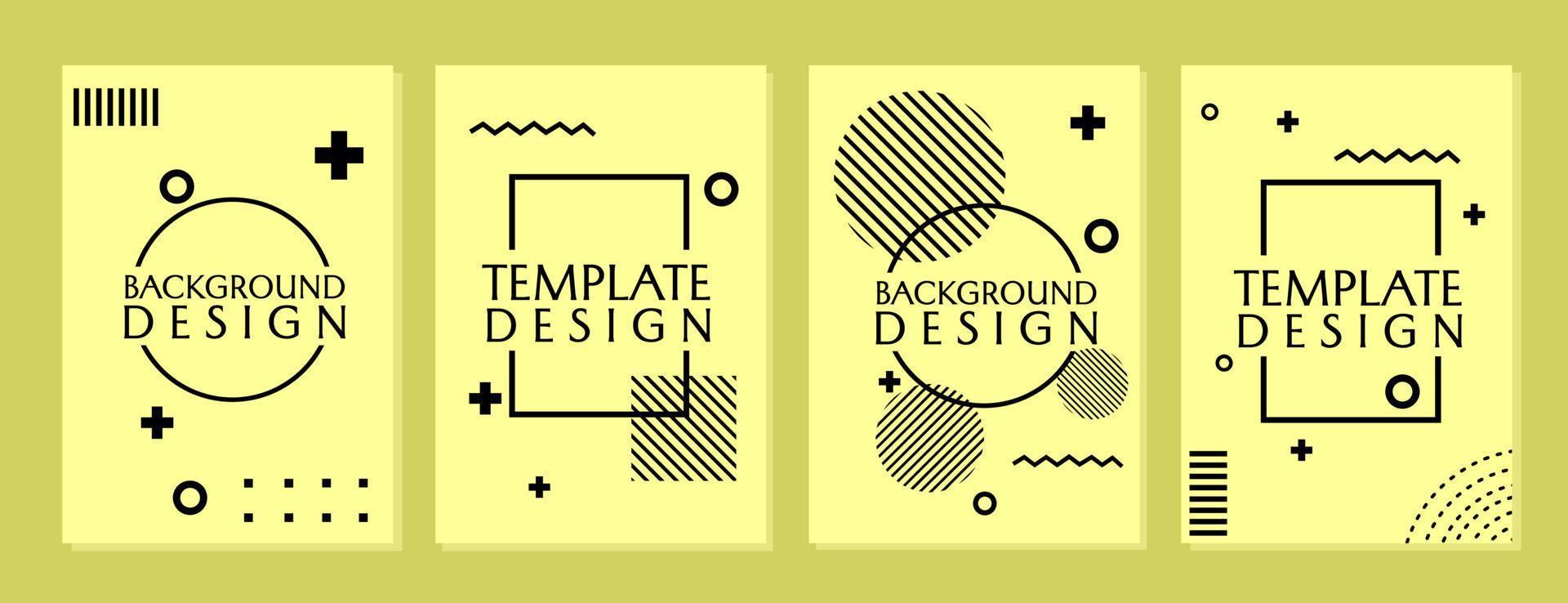 Reihe von abstrakten, trendigen Cover-Vektordesigns. pastellfarbener geometrischer hintergrund. für Buchcover-Vorlagen, Berichte vektor