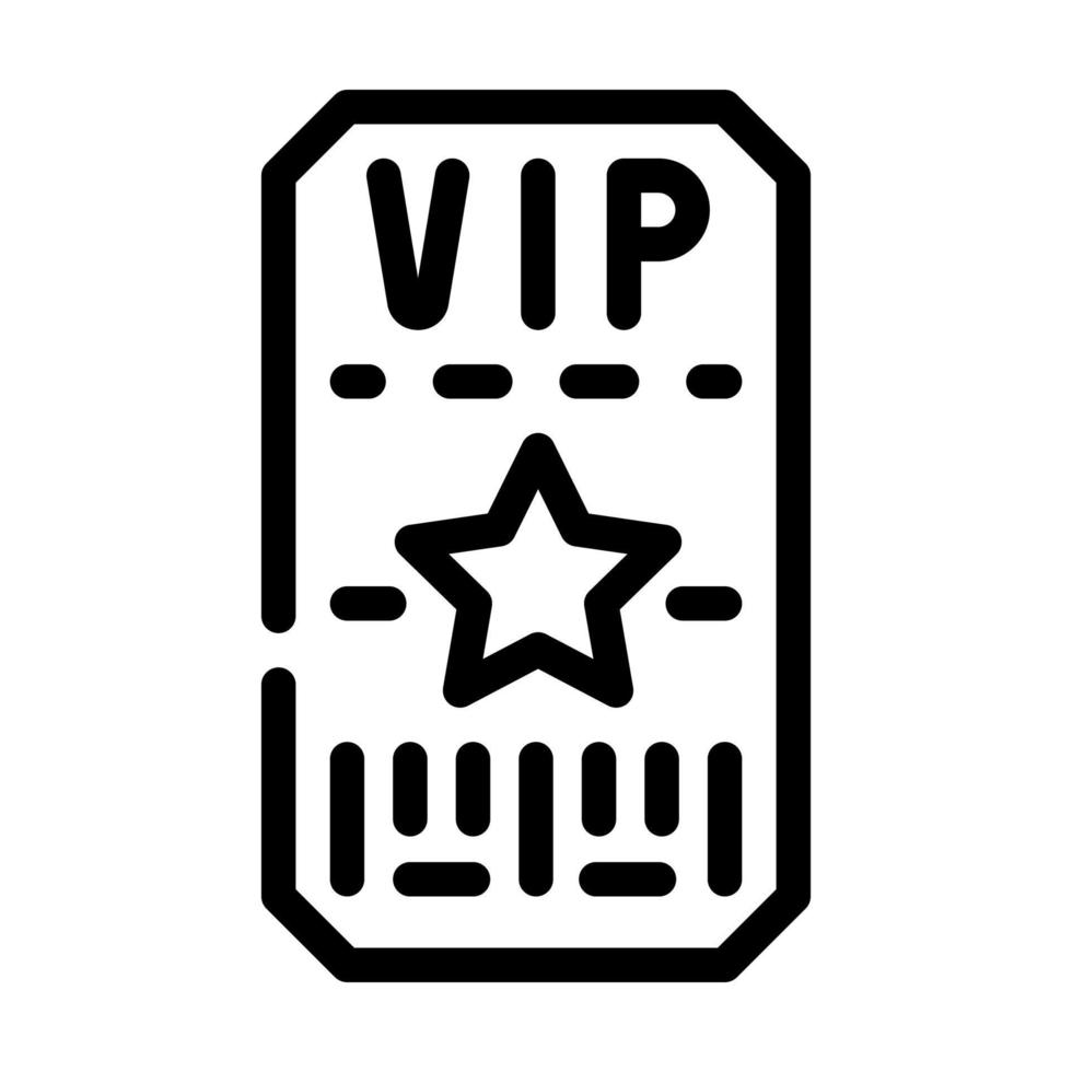 vip-karte der nachtclublinie symbol-vektorillustration vektor