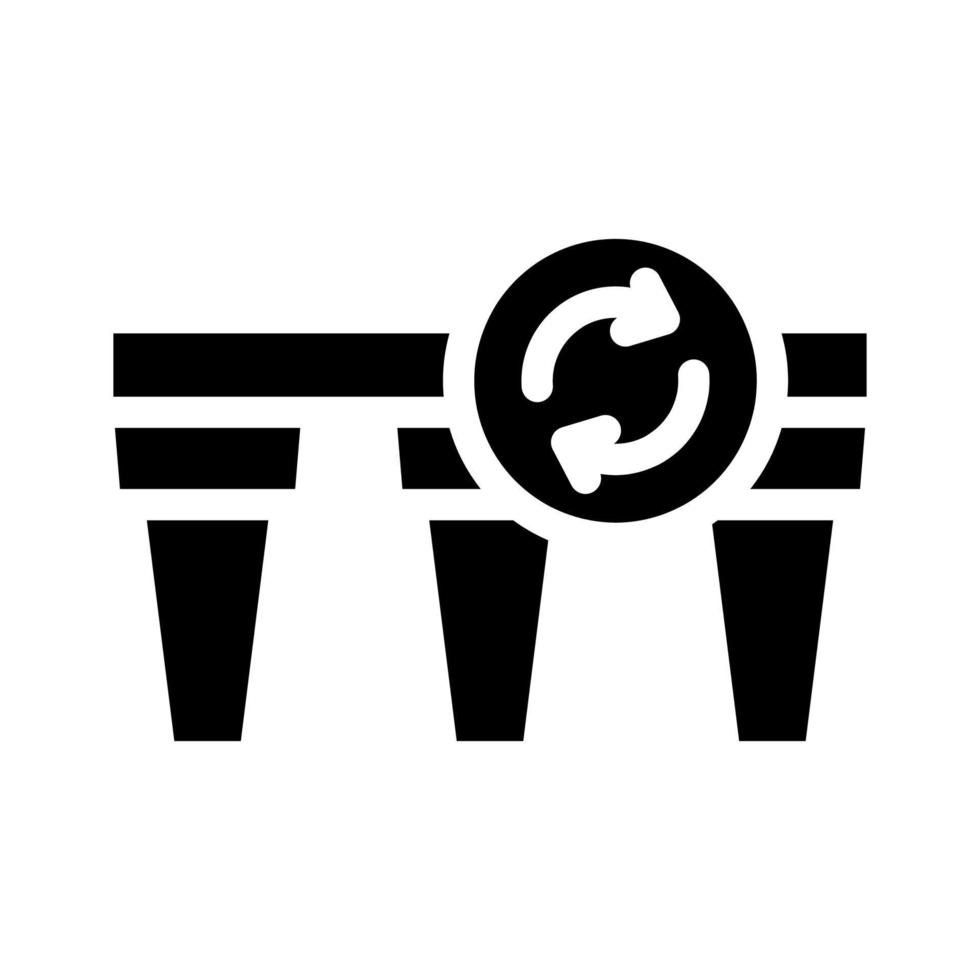 Filter-Ersatz-Glyphen-Symbol Vektor-Illustration-Zeichen vektor