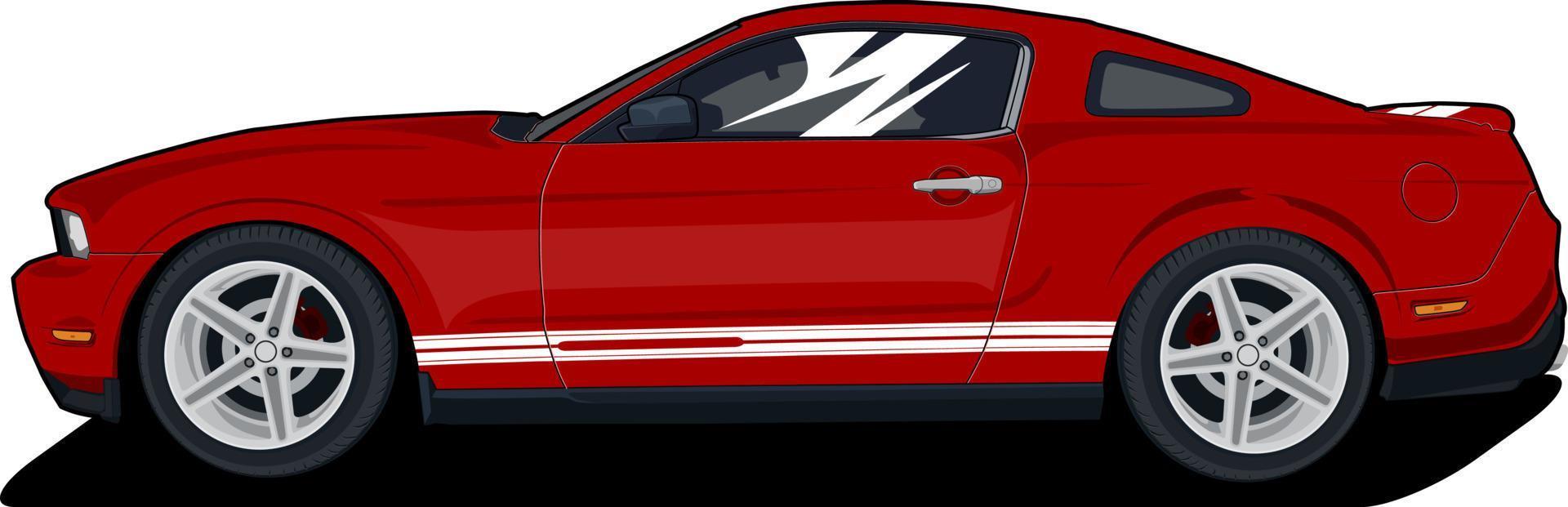 Seitenansichtauto-Vektorillustration für konzeptionelles Design vektor