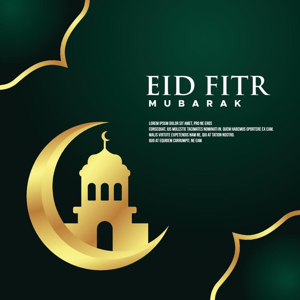 eid al fitr design bakgrund för hälsning ögonblick vektor