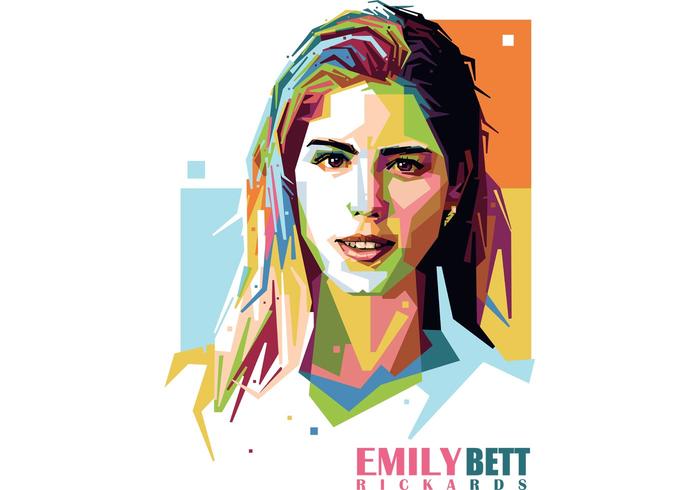 Emily Bett Rickards Vector Porträtt