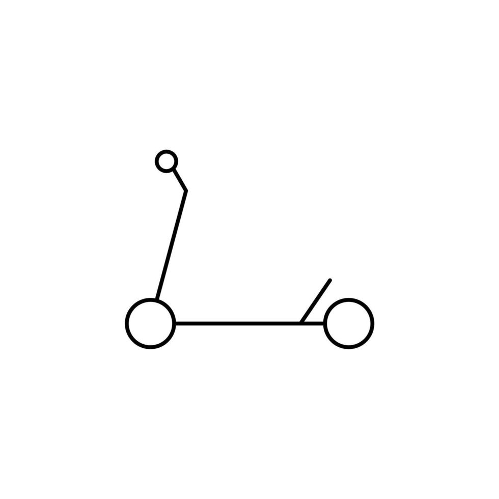 Roller, Tretroller dünne Linie Symbol Vektor Illustration Logo Vorlage. für viele Zwecke geeignet.