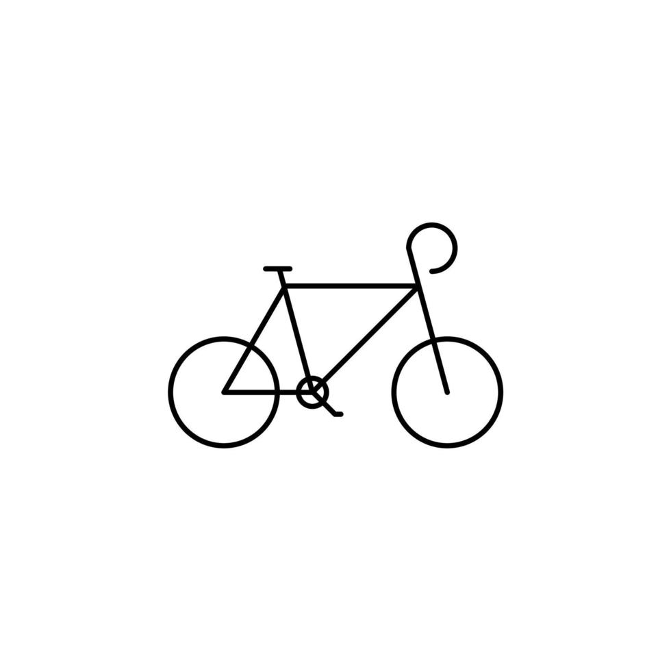 Fahrrad, Fahrrad dünne Linie Symbol Vektor Illustration Logo Vorlage. für viele Zwecke geeignet.