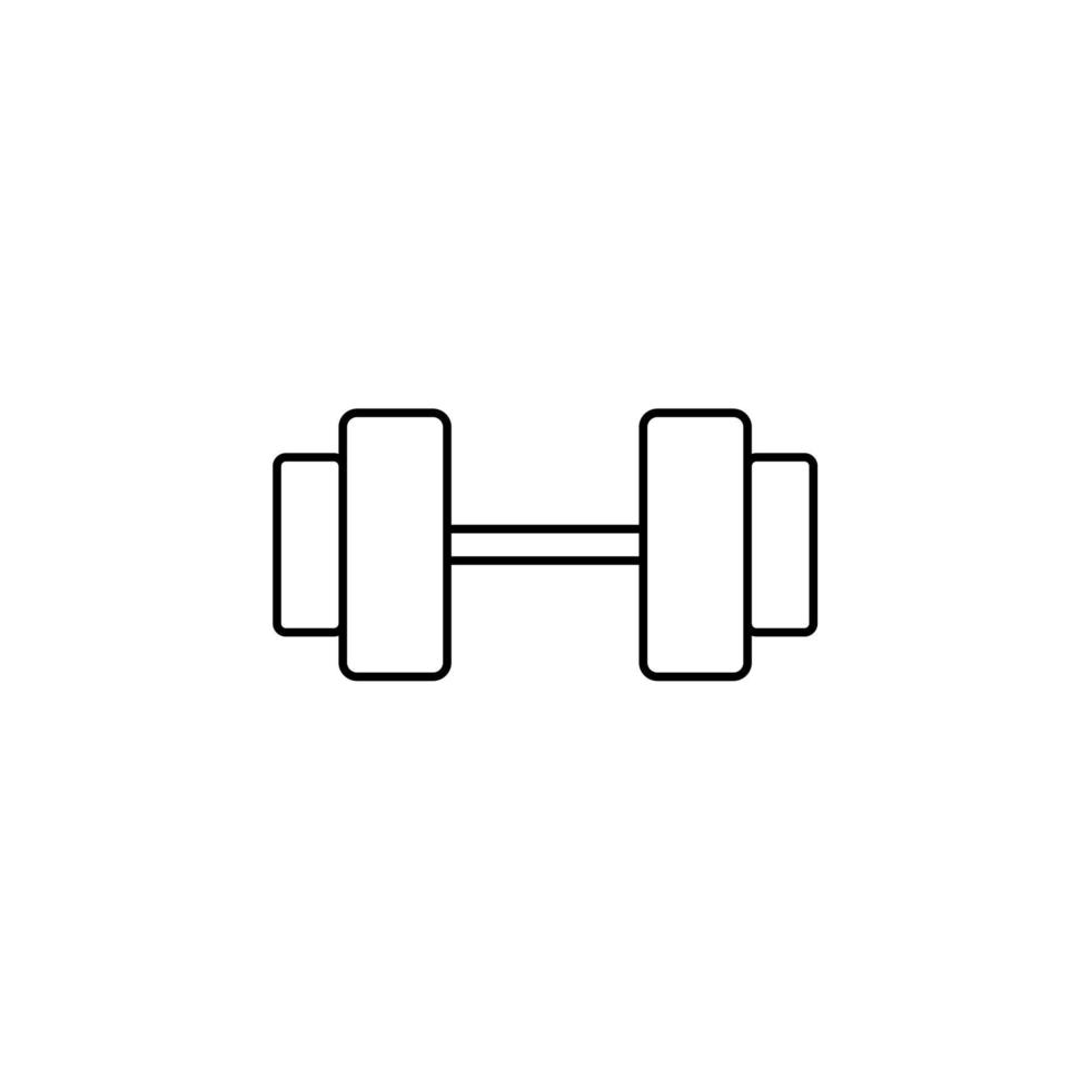gym, fitness, vikt tunn linje ikon vektor illustration logotyp mall. lämplig för många ändamål.