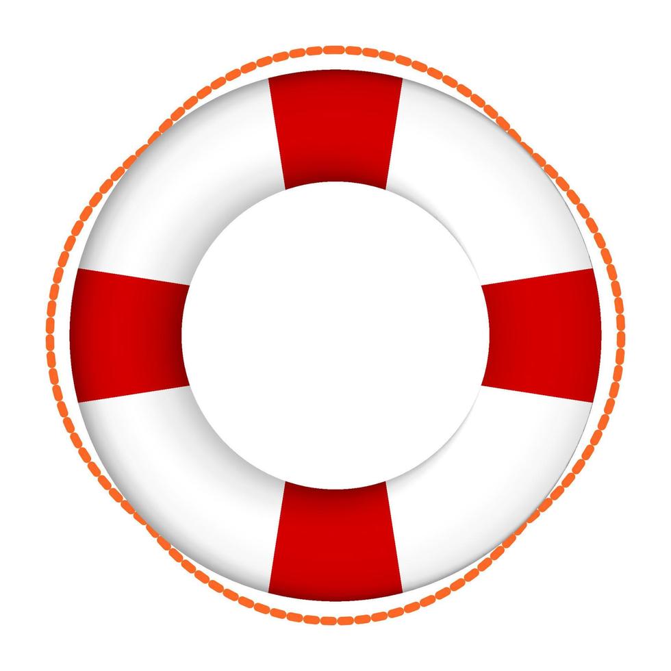 Rettungsring-Farbsymbol. Ausrüstung für die Rettung von Ertrinkenden, Erste Hilfe für Urlauber. isolierter Vektor auf weißem Hintergrund