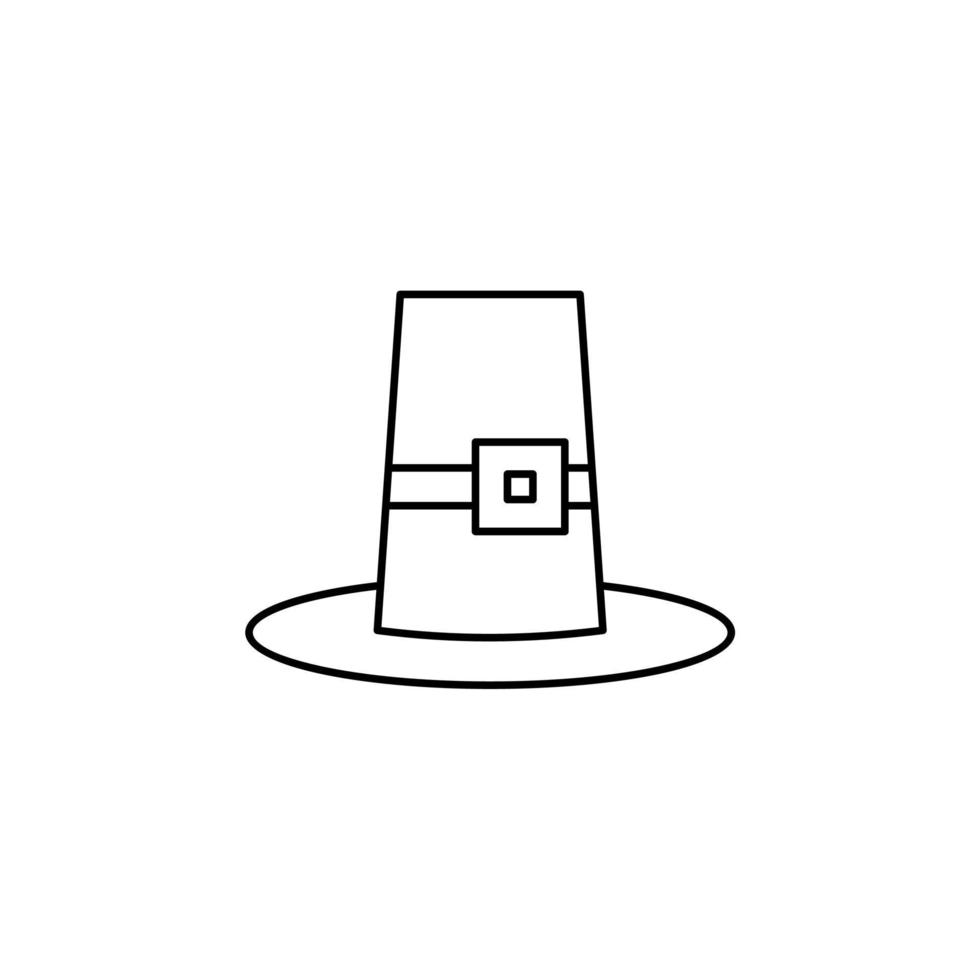 Hut, Accessoire, Mode dünne Linie Symbol Vektor Illustration Logo Vorlage. für viele Zwecke geeignet.