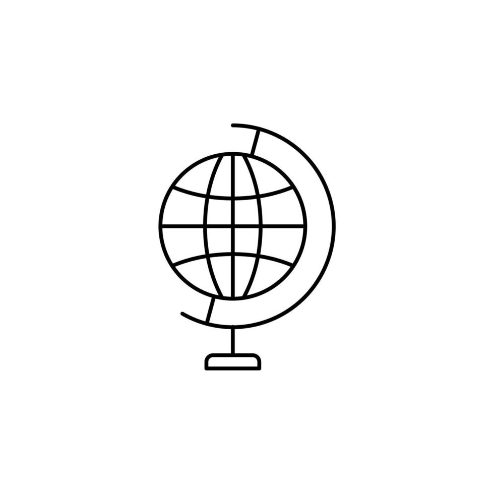 Welt, Erde, globale dünne Linie Symbol Vektor Illustration Logo Vorlage. für viele Zwecke geeignet.