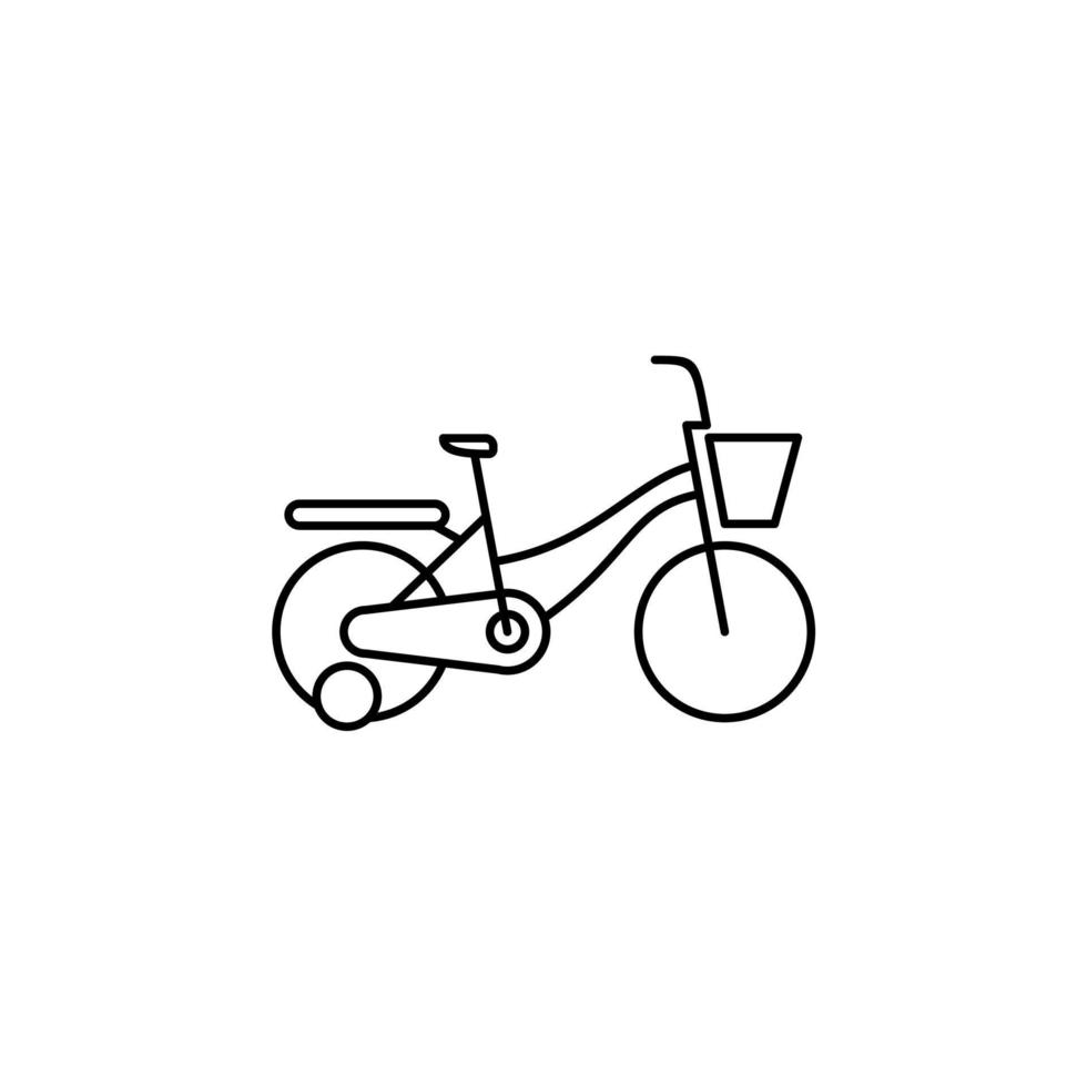 Fahrrad, Fahrrad dünne Linie Symbol Vektor Illustration Logo Vorlage. für viele Zwecke geeignet.