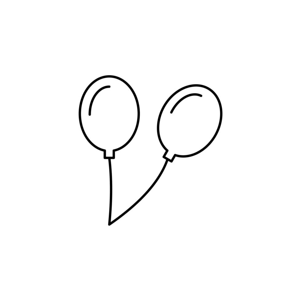 Ballon dünne Linie Symbol Vektor Illustration Logo Vorlage. für viele Zwecke geeignet.