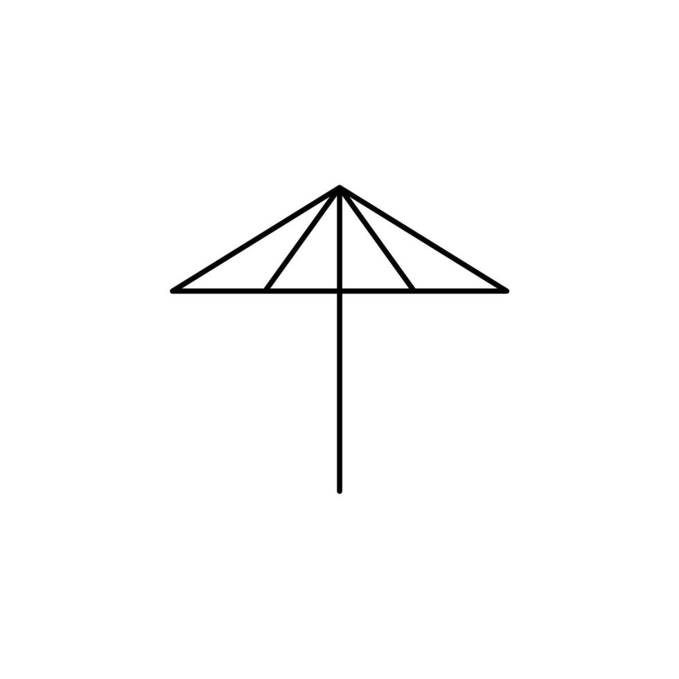 Regenschirm, Wetter, Schutz dünne Linie Symbol Vektor Illustration Logo Vorlage. für viele Zwecke geeignet.
