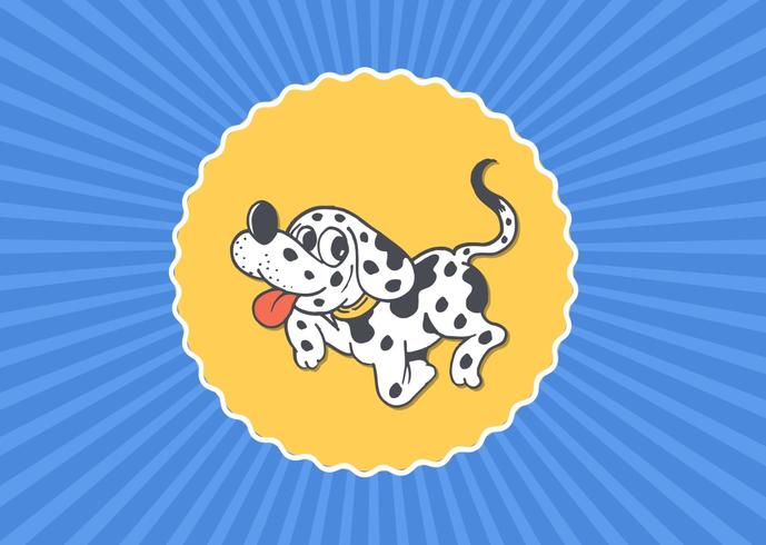 Gratis Vector Cartoon Dalmatian Puppy Card