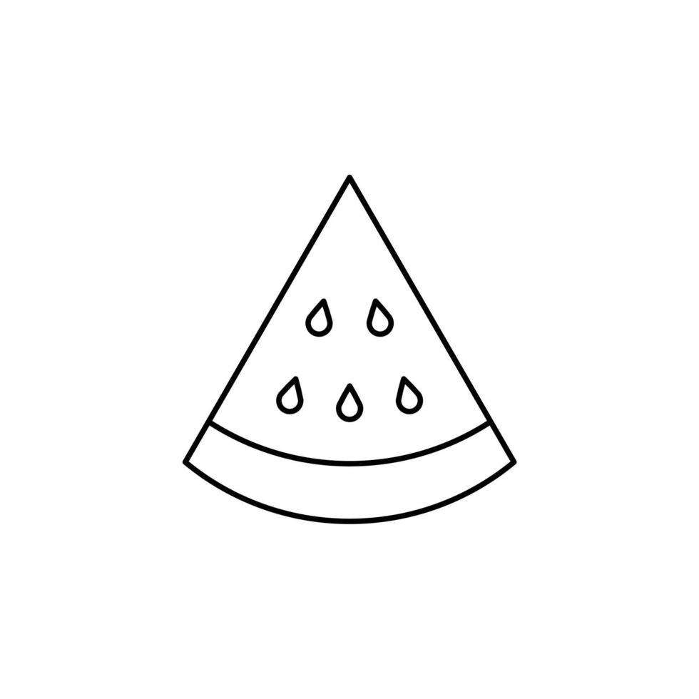 vattenmelon tunn linje ikon vektor illustration logotyp mall. lämplig för många ändamål.