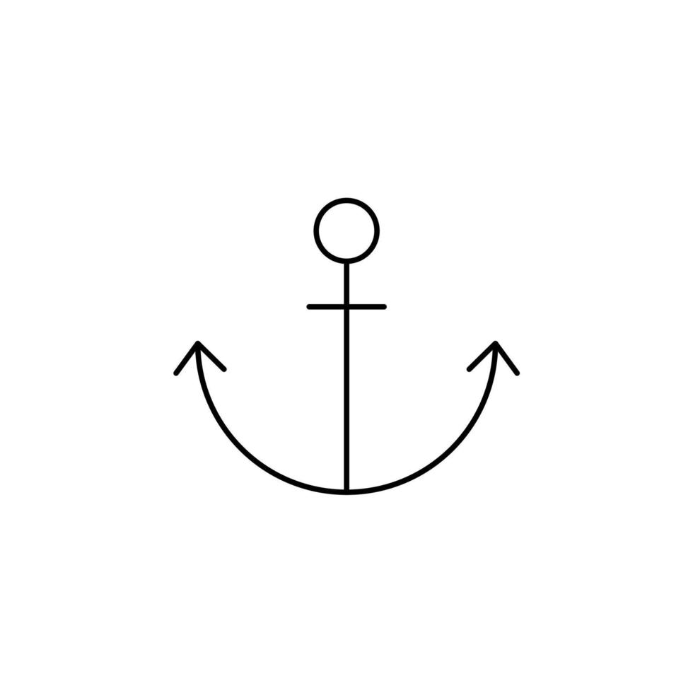 Anker, Hafen dünne Linie Symbol Vektor Illustration Logo Vorlage. für viele Zwecke geeignet.