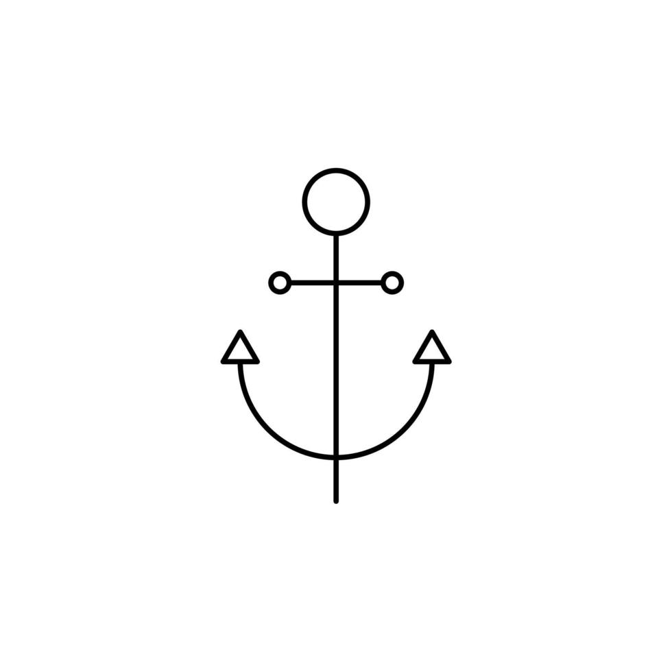 Anker, Hafen dünne Linie Symbol Vektor Illustration Logo Vorlage. für viele Zwecke geeignet.