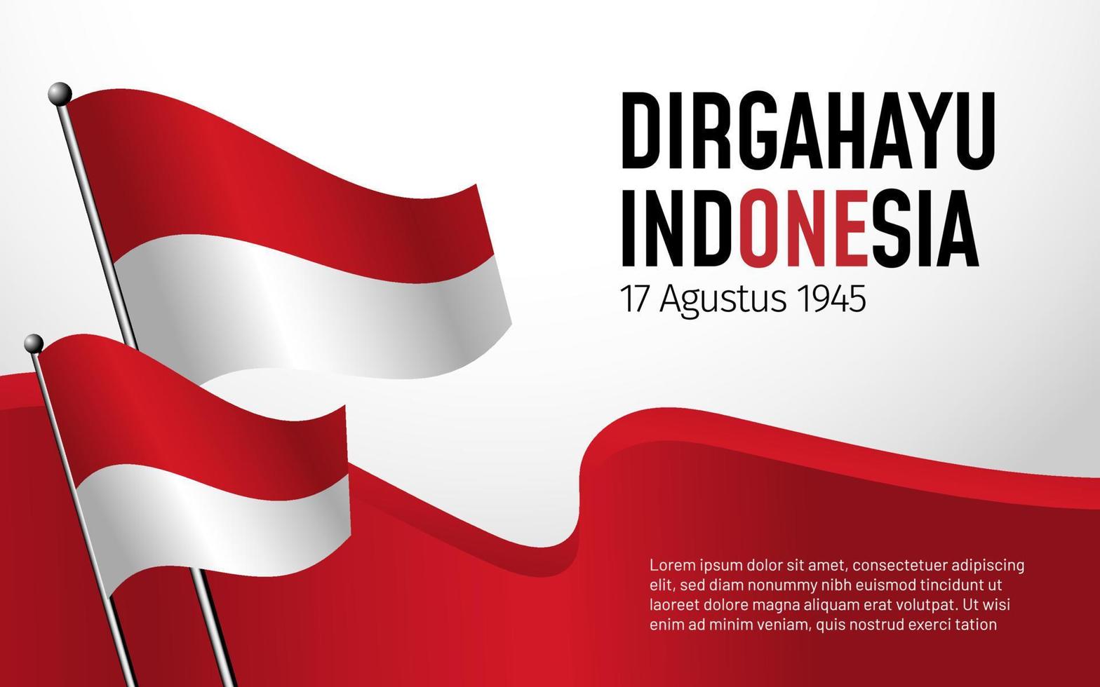 Bannervorlage zum indonesischen Unabhängigkeitstag. Dirgahayu Indonesien vektor