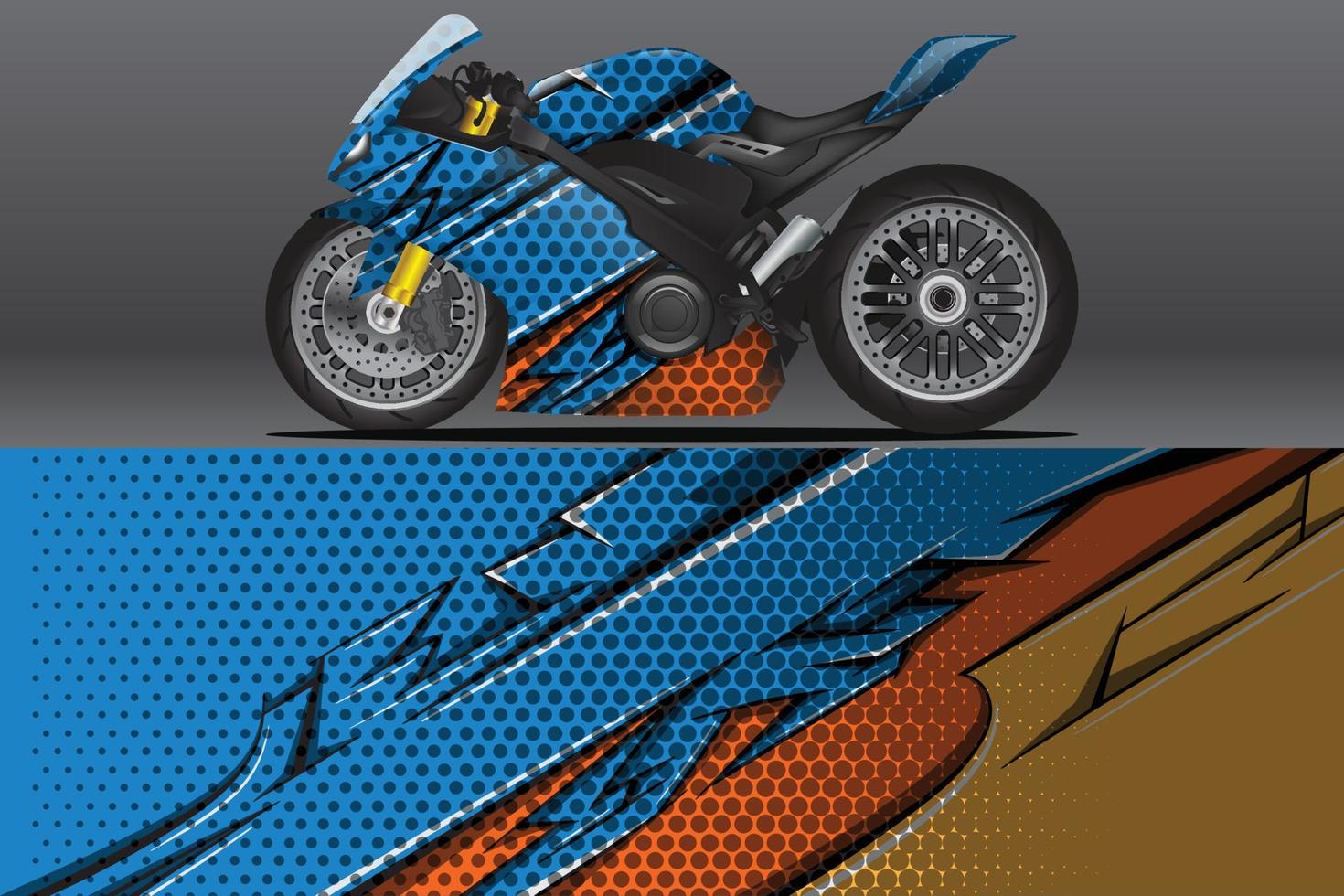 abstrakter Motorrad-Wrap-Aufkleber und Vinyl-Sticker-Design vektor