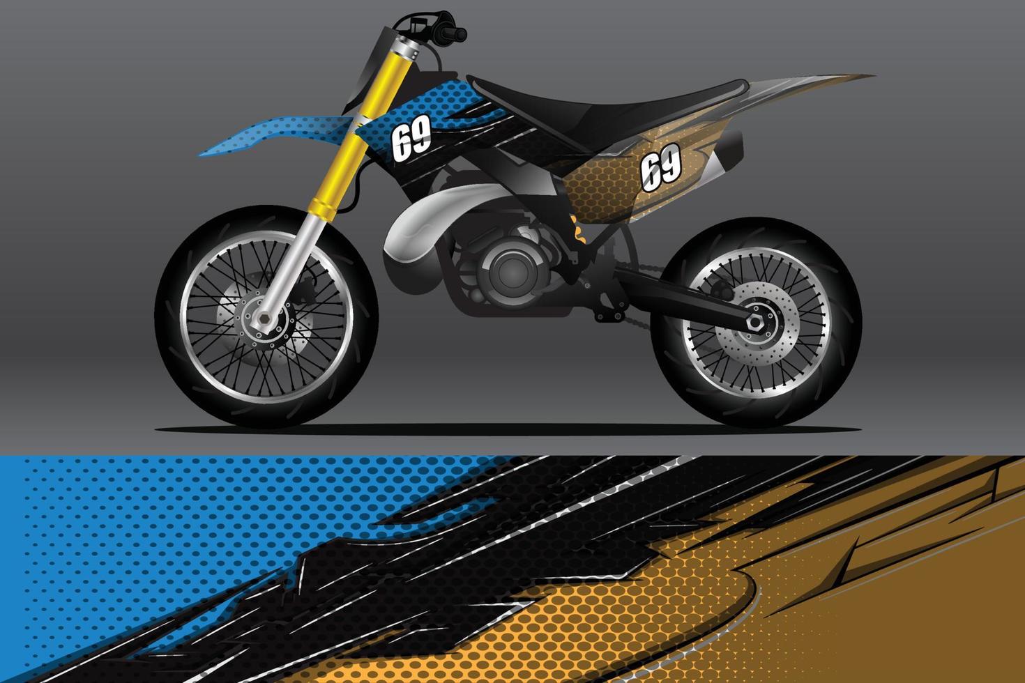 abstrakter Motorrad-Wrap-Aufkleber und Vinyl-Sticker-Design vektor