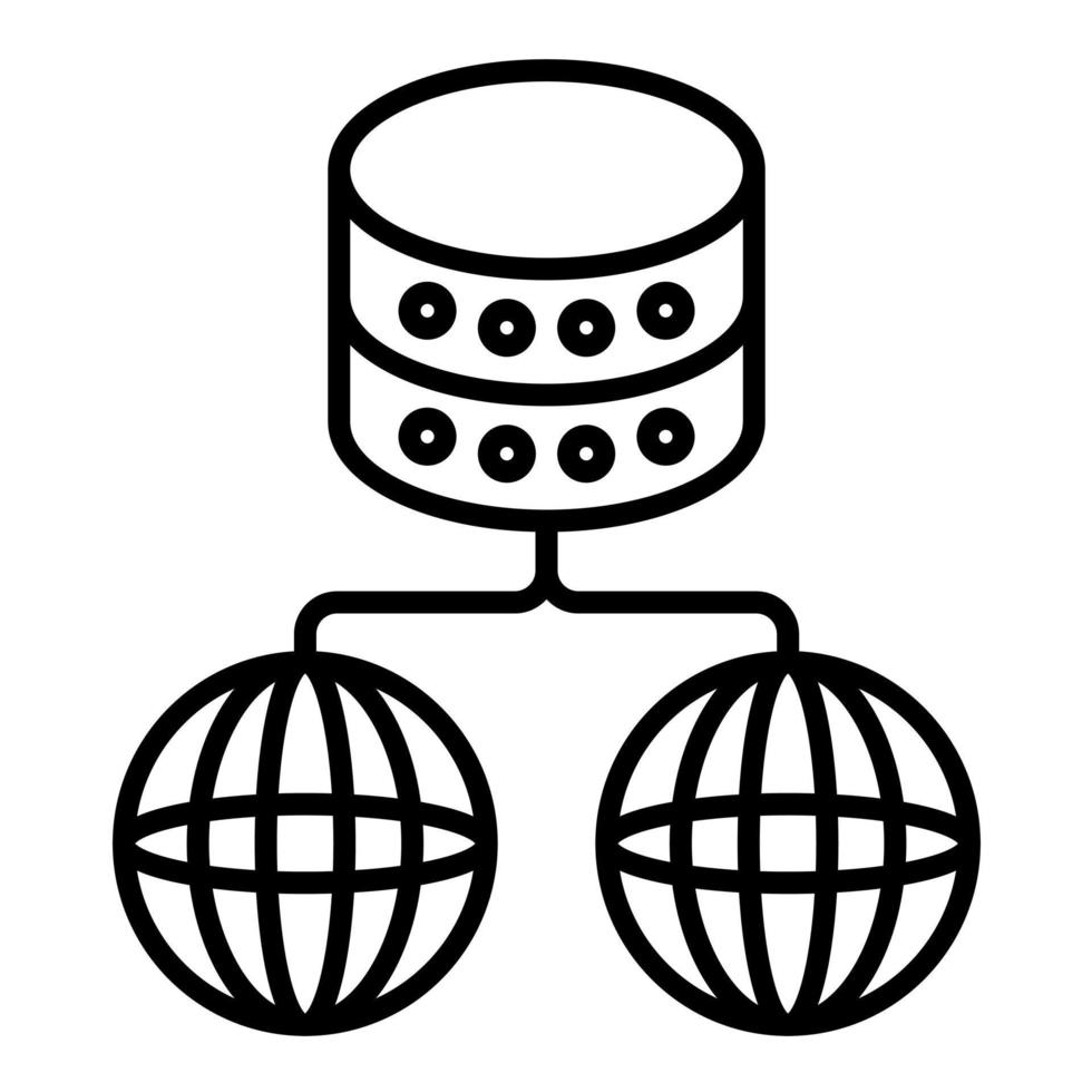 Symbol für die Weltdatenlinie vektor