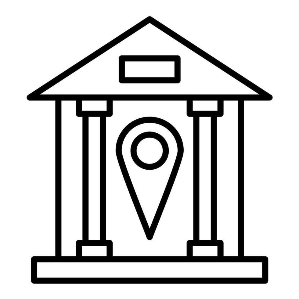 Symbol für die Bankstandortlinie vektor