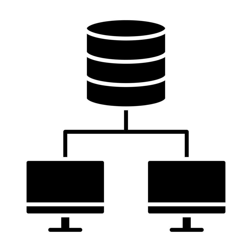 databasnätverk glyfikon vektor