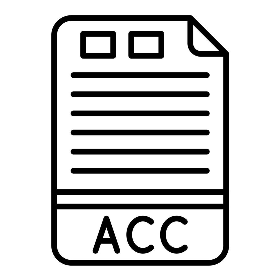 Acc-Liniensymbol vektor