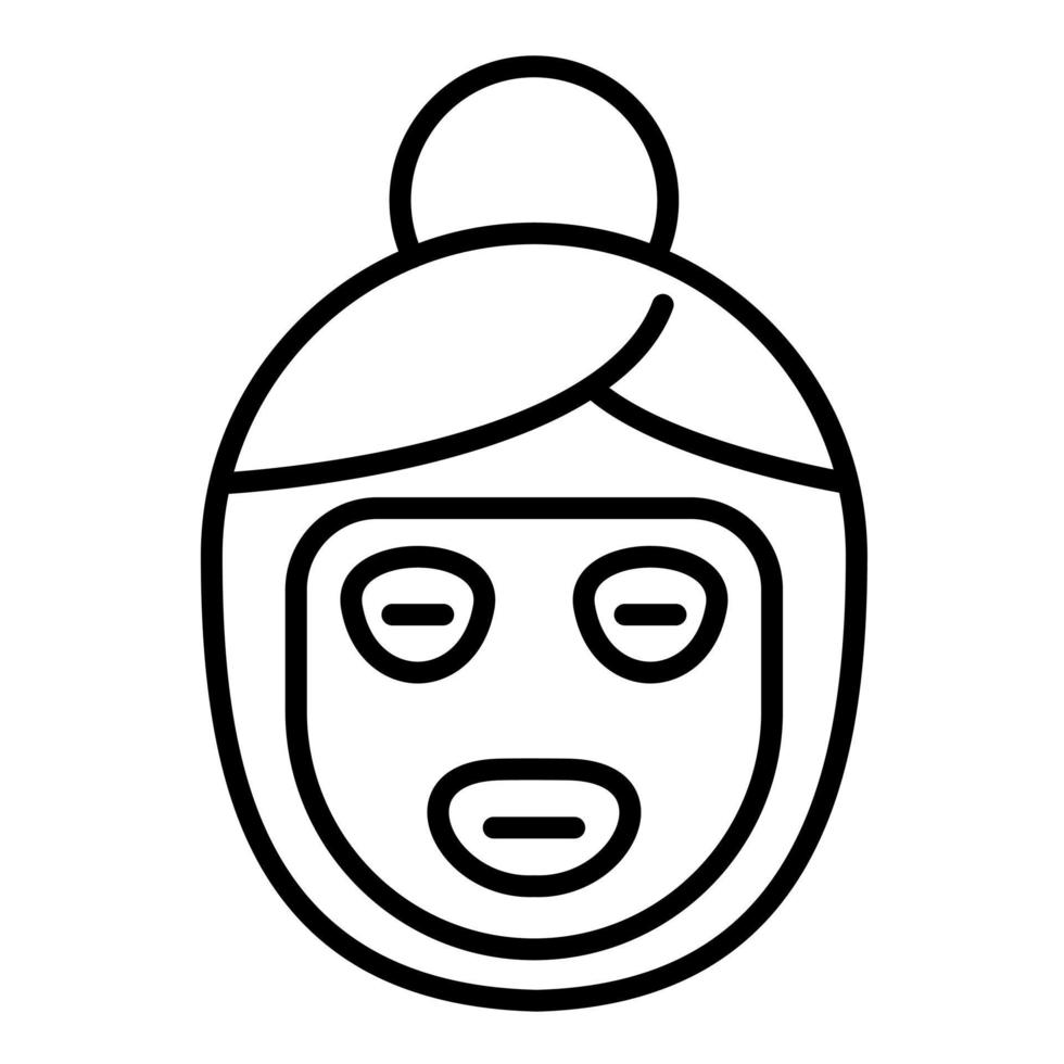 Liniensymbol für Gesichtsmaske vektor